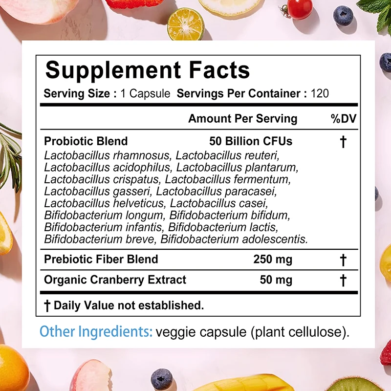 Women’s Probiotic - Promotes Intestinal Health, Relieves Bloating, Constipation, Improves Immunity, Vaginal and Urinary Health