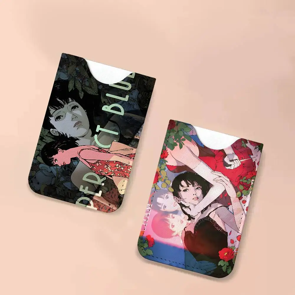 Japanese Horror Movie P-perfect B-blue Leather Card Wallet Lightweight Portable Credit ID Card Holder Daily Commute Card Case
