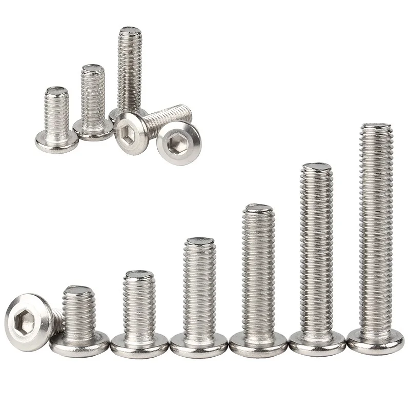 M6 M8 كبير شقة الداخلية عرافة مسدس المقبس ألين رئيس الأثاث المسمار ربط مشترك الترباس 304 الفولاذ المقاوم للصدأ طول 6 مللي متر إلى 150 مللي متر