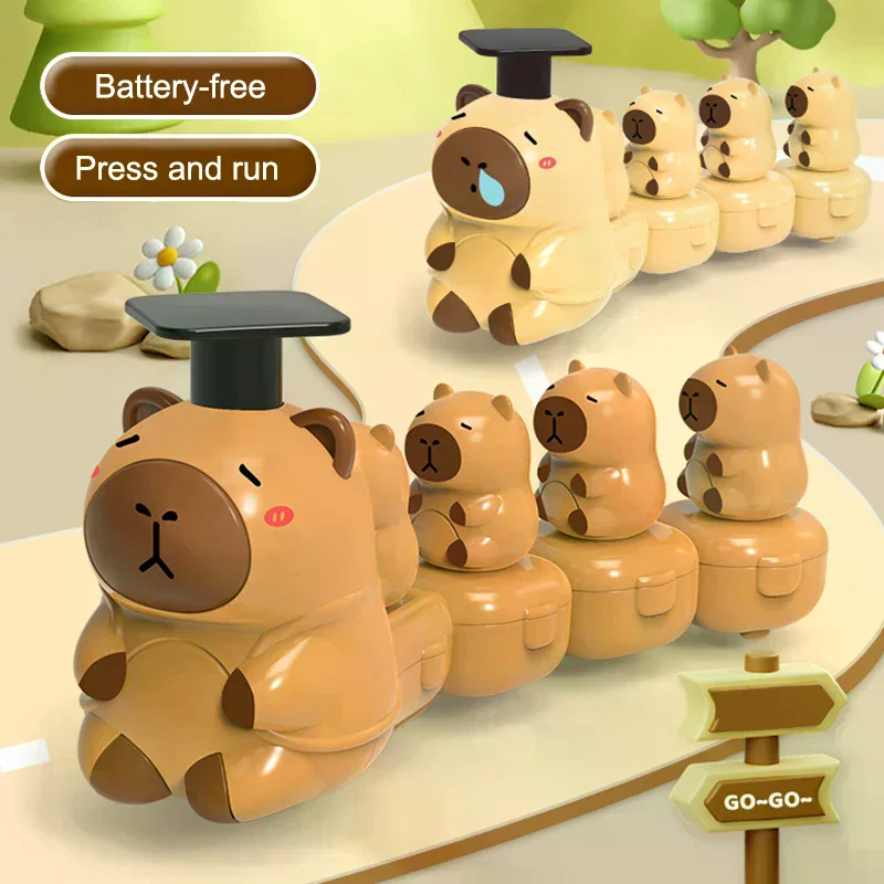 Mooie Capibara Cartoon Dieren Gevulde Poppen Druk Speelgoed Auto Ongecomprimeerd Educatief Kinderen Speelgoed Vakantiecadeau Desktop Ornamenten