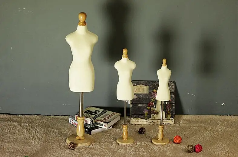 Mанекен портновский Mannequin Corps Complet Half Body For Women, 1:4 Scale Teaching Tailor, Wood Manikin Disk Base