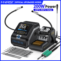 FNIRSI DWS-200 200W Power Repaid Heating Soldering Iron Staion C210 C245 Solder Iron Handle Electronic Welding Rework Station