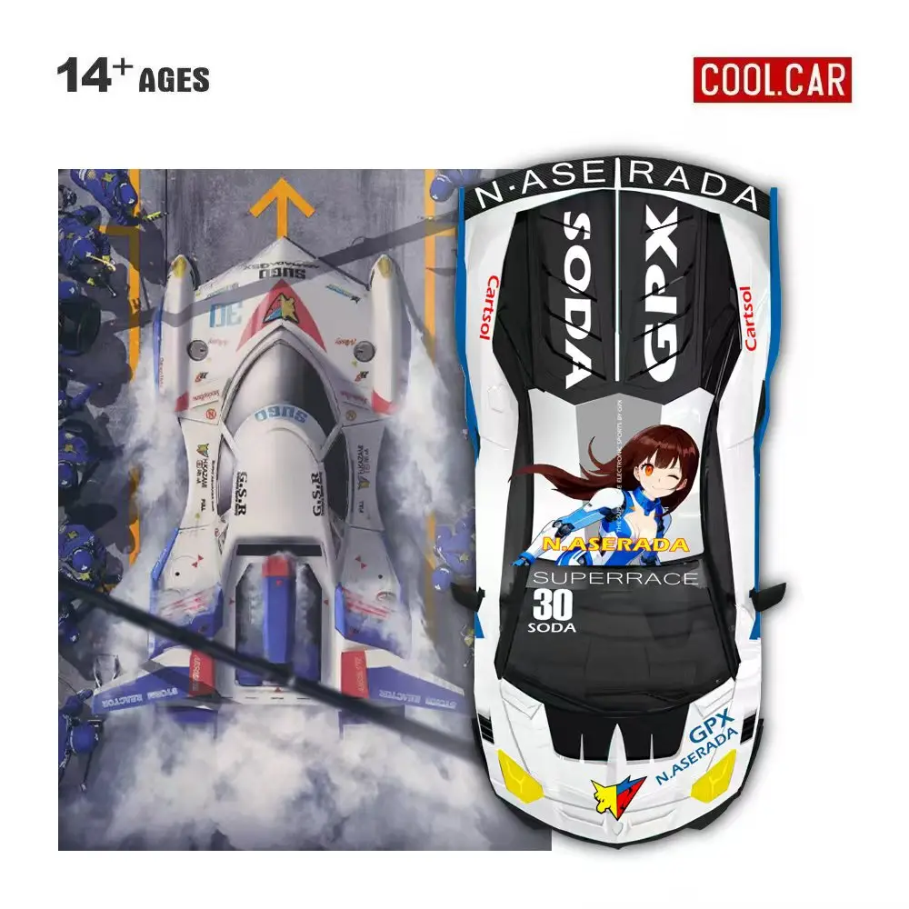 *Pre-order*Cool Auto 1:64 GTEVO Superrace Elektronische Sport Schilderen Simulatie Legering Model Auto voor Collectie & Display & Gift