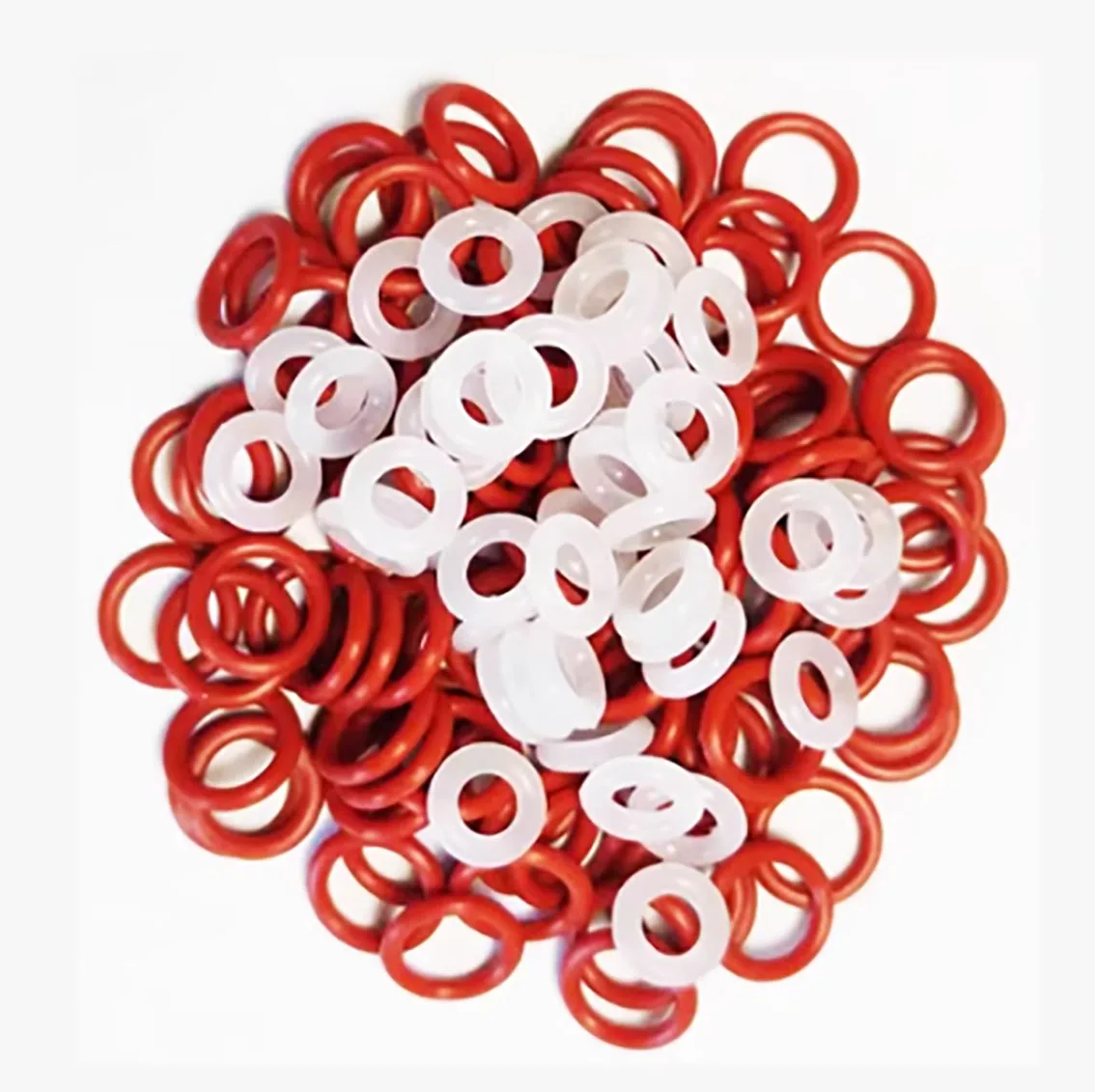 CS 2.4mm Red/White Silicon Rubber O-Ring OD 6-180mm O-Rings Sealing Gasket Oil Resistant Acid & Alkali Resistant