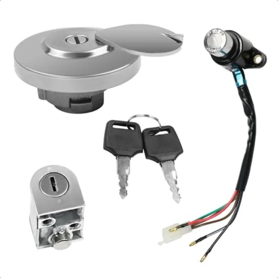 

New Ignition Switch Fuel Gas Cap Helmet Seat Lock Key Set Replacement for Rebel 250 CMX250