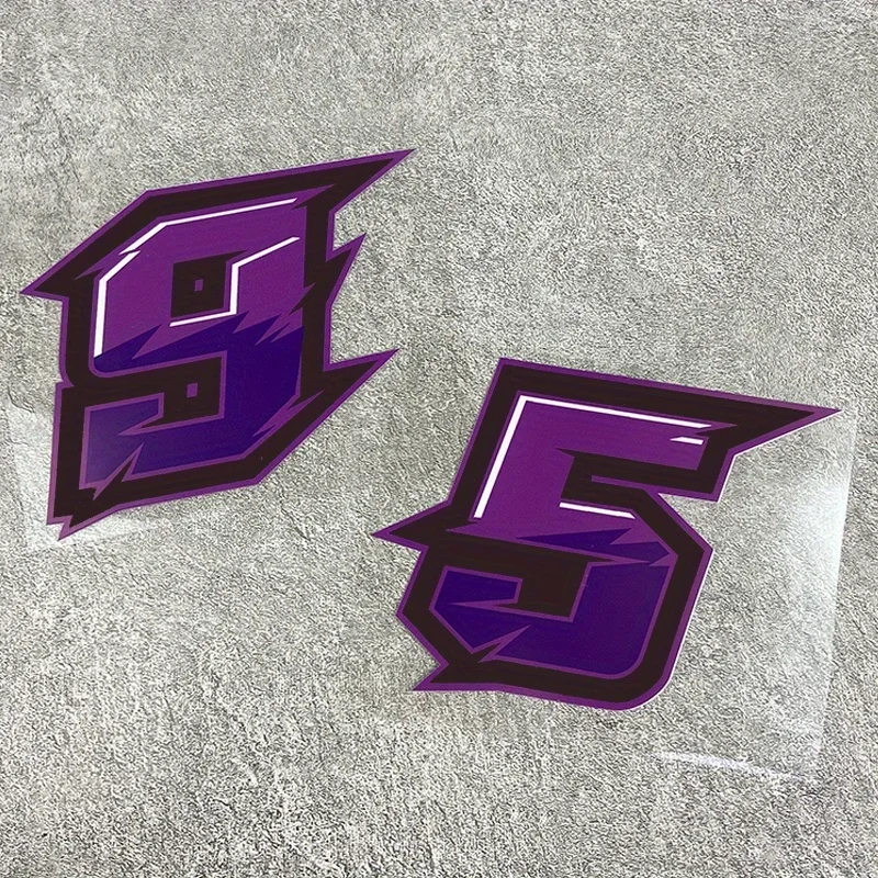 1PC Lightning Number Design Car Motorcycle Sticker, Trendy Decal for Auto Moto Body, Eye - Catching Vehicle Numerical Sticker