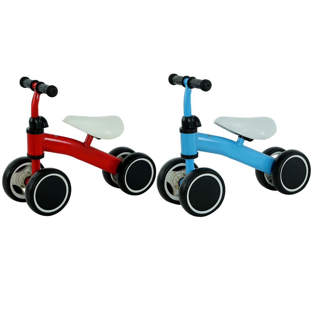 Baby Balance Bike Baby Walker Ergonomic Seat Baby Learning Walker 4 Wheels No Pedals Riding  for 1-3 Years Old Kids