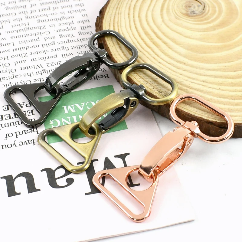 

5Sets Metal Connection Buckle Bag Strap Triangle Slider Clasp Swivel Lobster Clasp Dog Leash Ring Buckle Hooks DIY Accessories