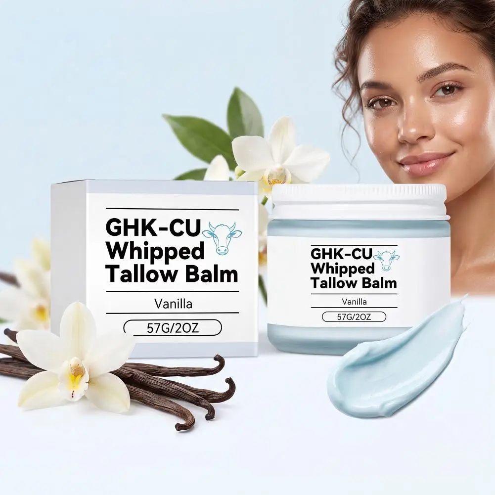 Copper Peptides GHK-CU Whipped Tallow Balm Deep Moisturization For Dry Skin Lightweight Enhance Skin Elasticity Skincare