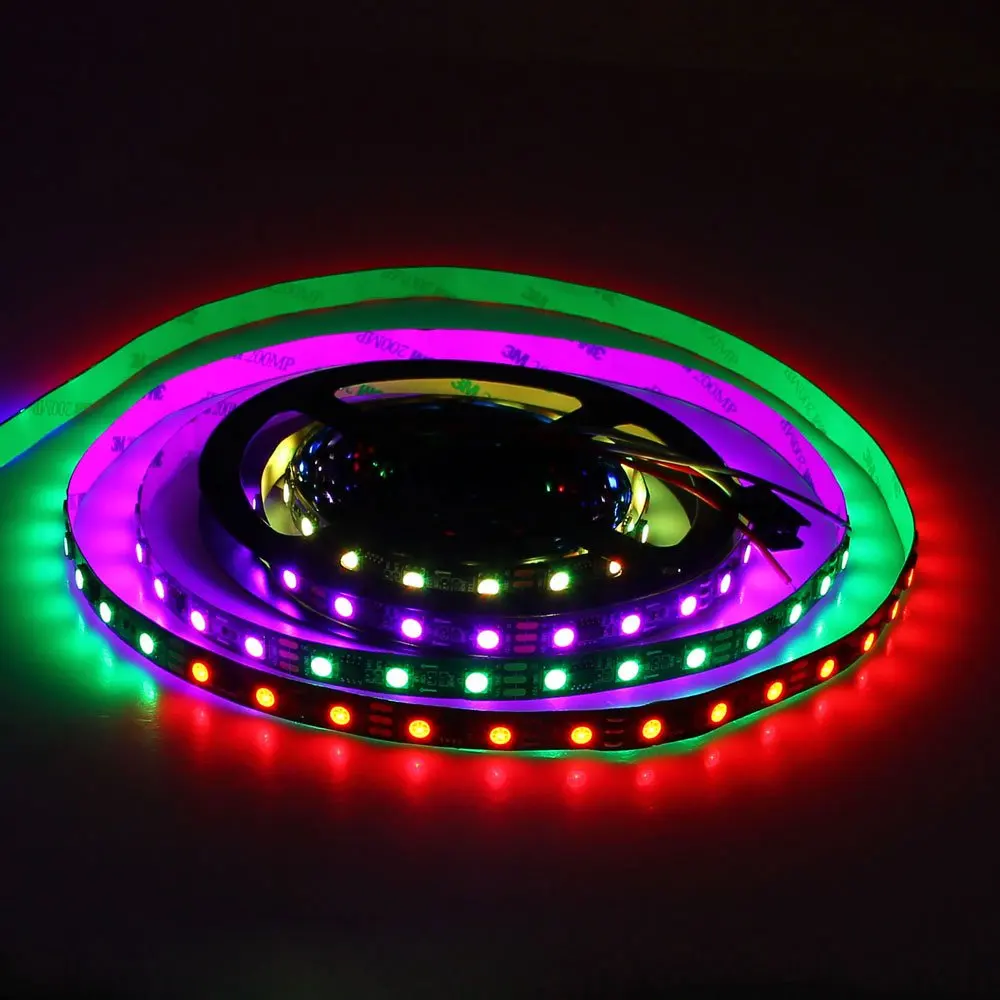 WS2811 IC LED pixel strip light ARGB Full color 5050 Led strip ribbon flexible Addressable Digital LED tape 1 Ic Control 3 1-5M