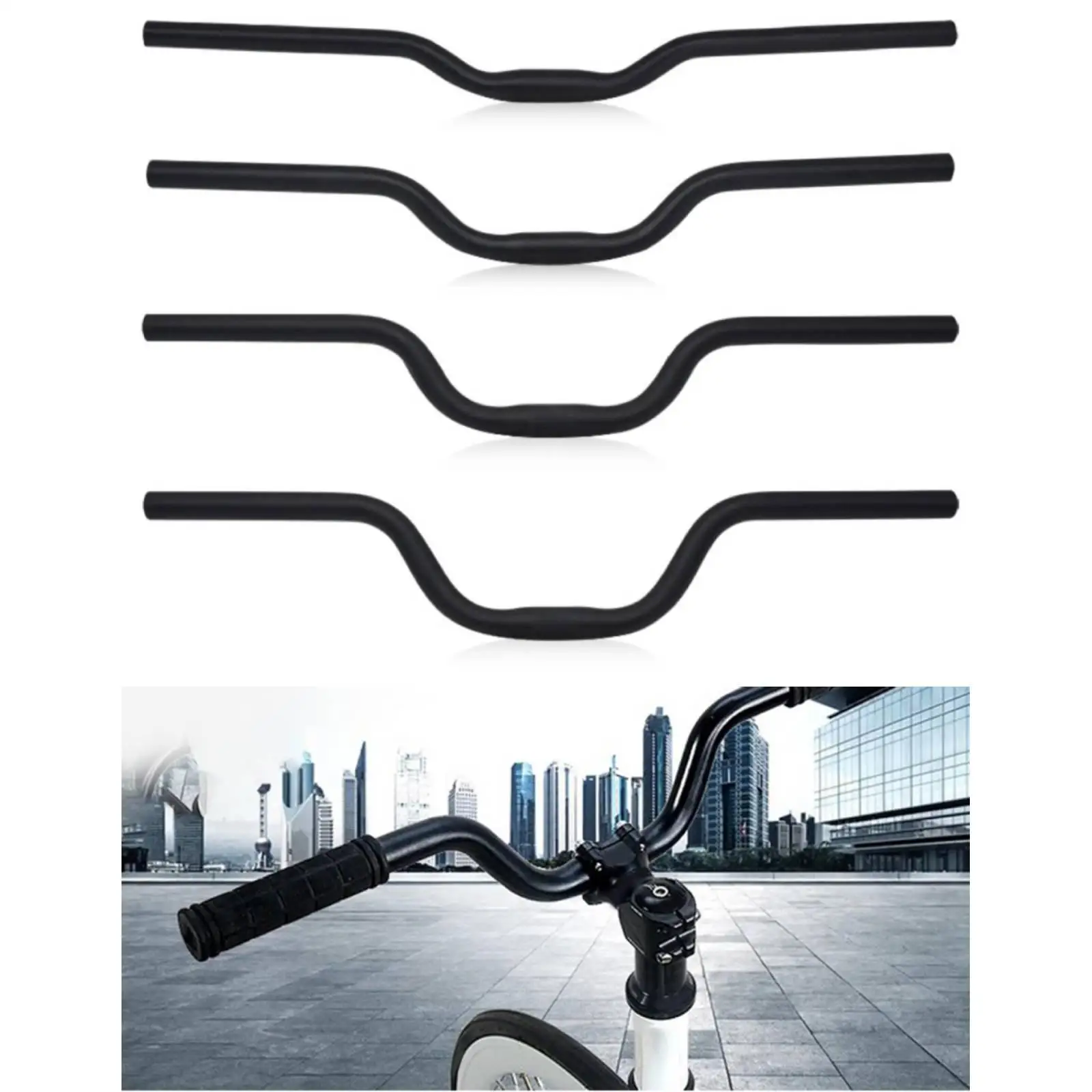 Lightweight Mountain Bike Handlebar MTB Down Hill DH Bicycle Extra Long Riser Bar 25.4mm 380mm 900mm High Rise Handle Bar