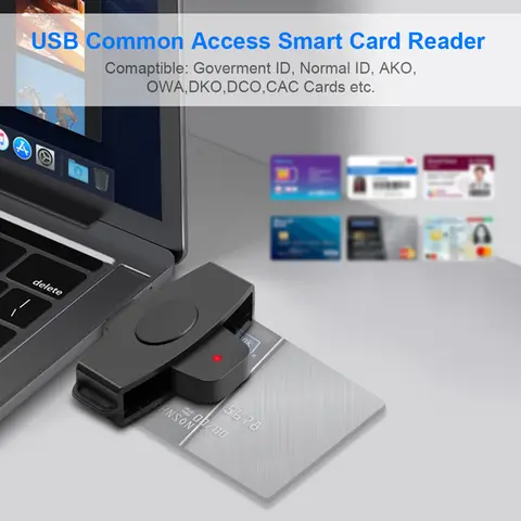 Type-C SIM Smart Card Reader For Bank Card IC/ID EMV SD TF MMC Card Reader USB-CCID ISO7816 DNI Citizen Memory Card Reader