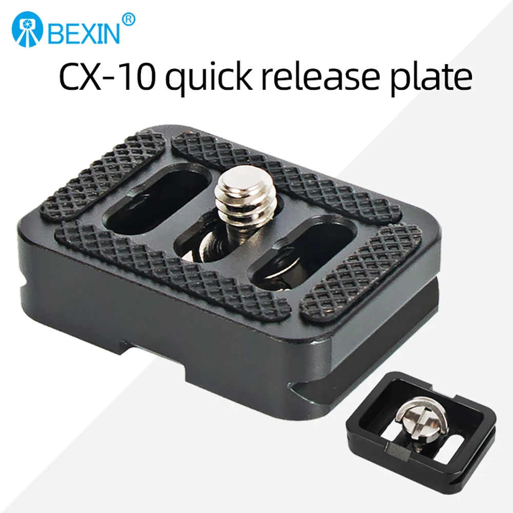 BEXIN CX-10 Mini Plate Quick Release Plate Tripod Plate Camera Plate with 1/4 Screw Mount For Arca Swiss DSLR Camera