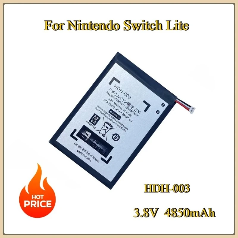 For Nintendo Switch Lite  HDH-003 HDH-001 HDH-A-BPHAT-C0 1/CP7/54/73 5Pcs 4850mAh HDH-003 HAC-003 Li-ion battery