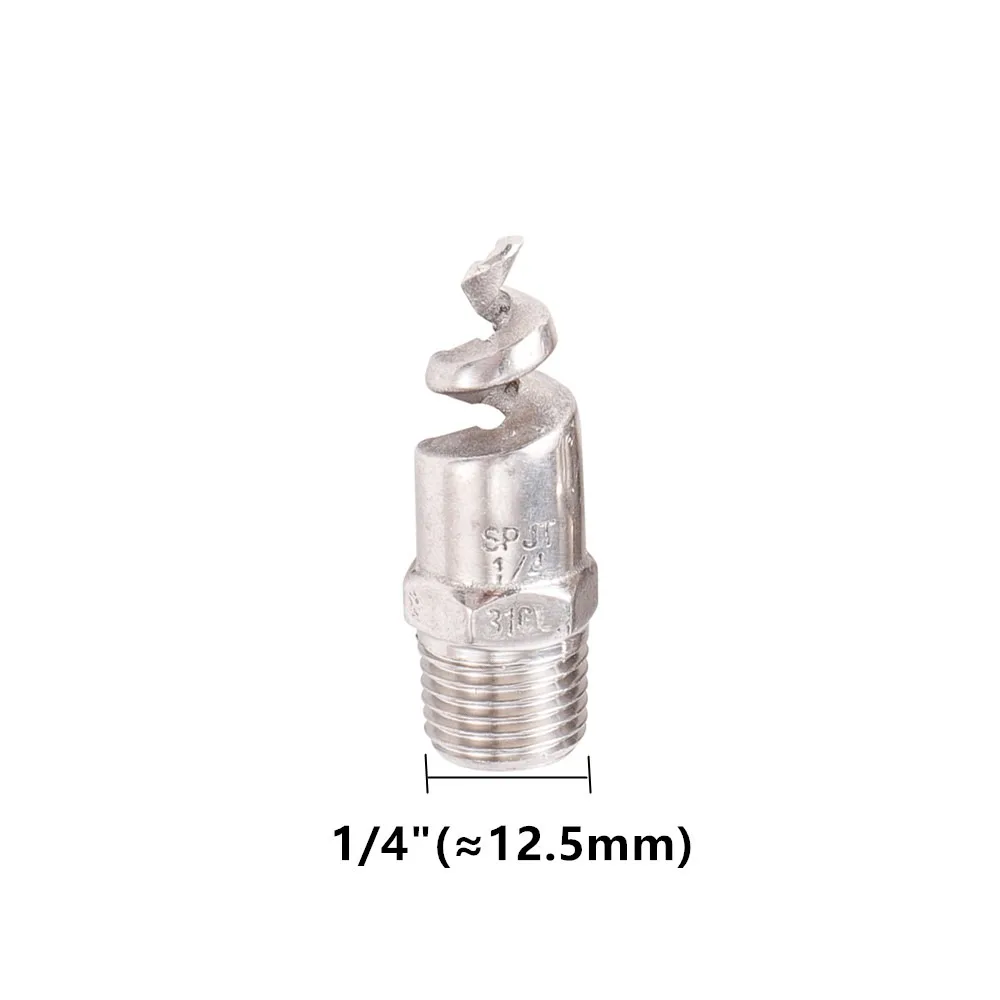 316 Stainless Steel Spiral Cone Nozzle BSP Thread Male Thread Spray Sprinkler Head DN8-DN50 1/4