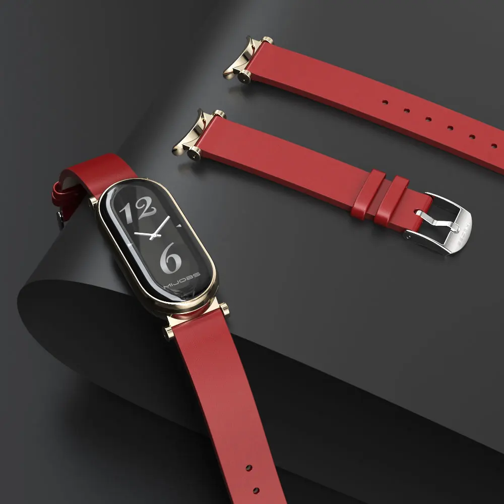 

Для Mi Band 10 9 8 7 6 5 4 3 Браслет Xiao mi Smart Band 9, кожаный ремешок на запястье для Mi Band 8, замена ремешка для часов