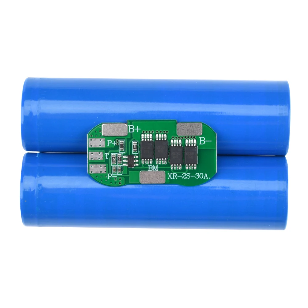 2S BMS Same Port Charge Board 7.4V 18650 Lipo Lithium Battery 5A 6A 10A Charge Discharge Protection Board With Nickel Plate