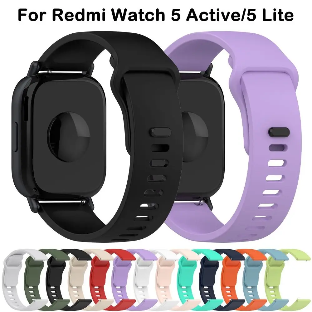 New Replacement Silicone Strap Watchband Accessories Watch Bracelet Sport Smart Watch Wristband for Redmi Watch 5 Active/5 Lite