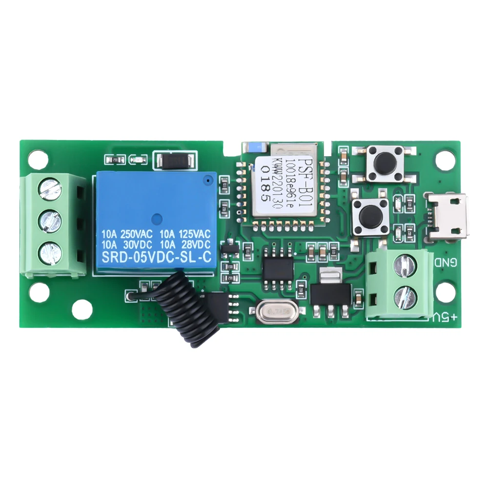 DC 5-32V WiFi relay module Things Smart Home Remote Control Switch RF 433 Remote Control Relay Module 5V 12V 24V