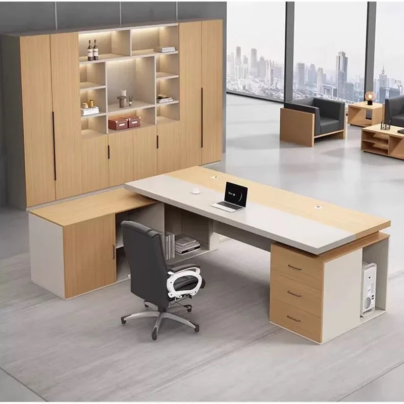 European Aesthetic Office Desk Modern Standing Computer Decoration Office Desk Display Conference Scrivania Trendy Furniture