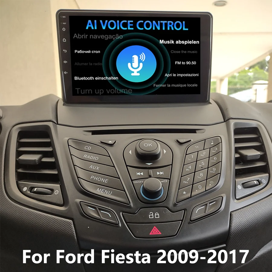 

AI Voice Wireless CarPlay Navigation Car Radio For Ford Fiesta 2009-2017 Android Screen GPS Navigation Multimedia Video Player