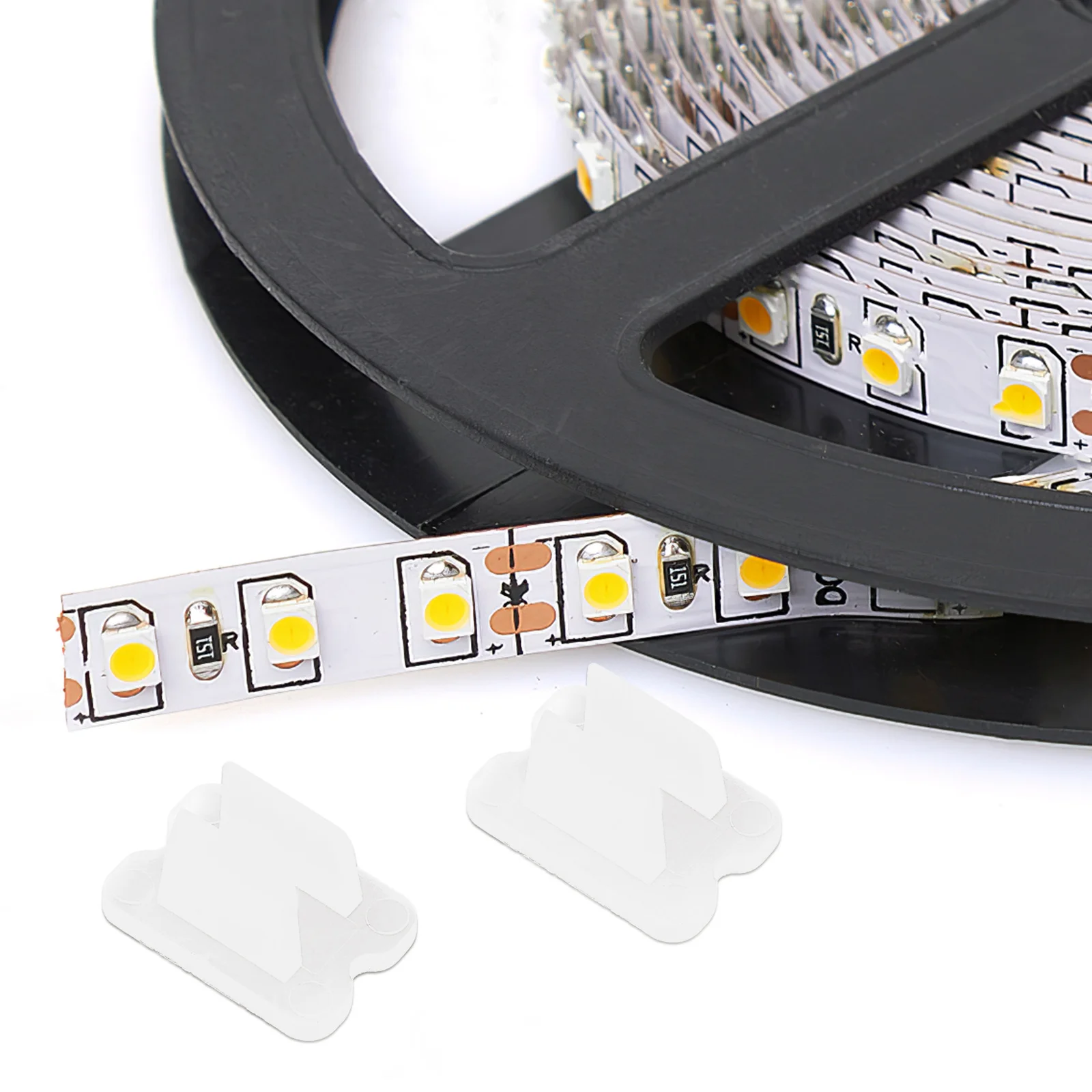 30 قطعة LED قطاع مقاطع ضوء حبل ضوء تصاعد قوس النيون LED الشريط حامل مسامير داخلي إضاءة خارجية مصباح سلسلة المشبك