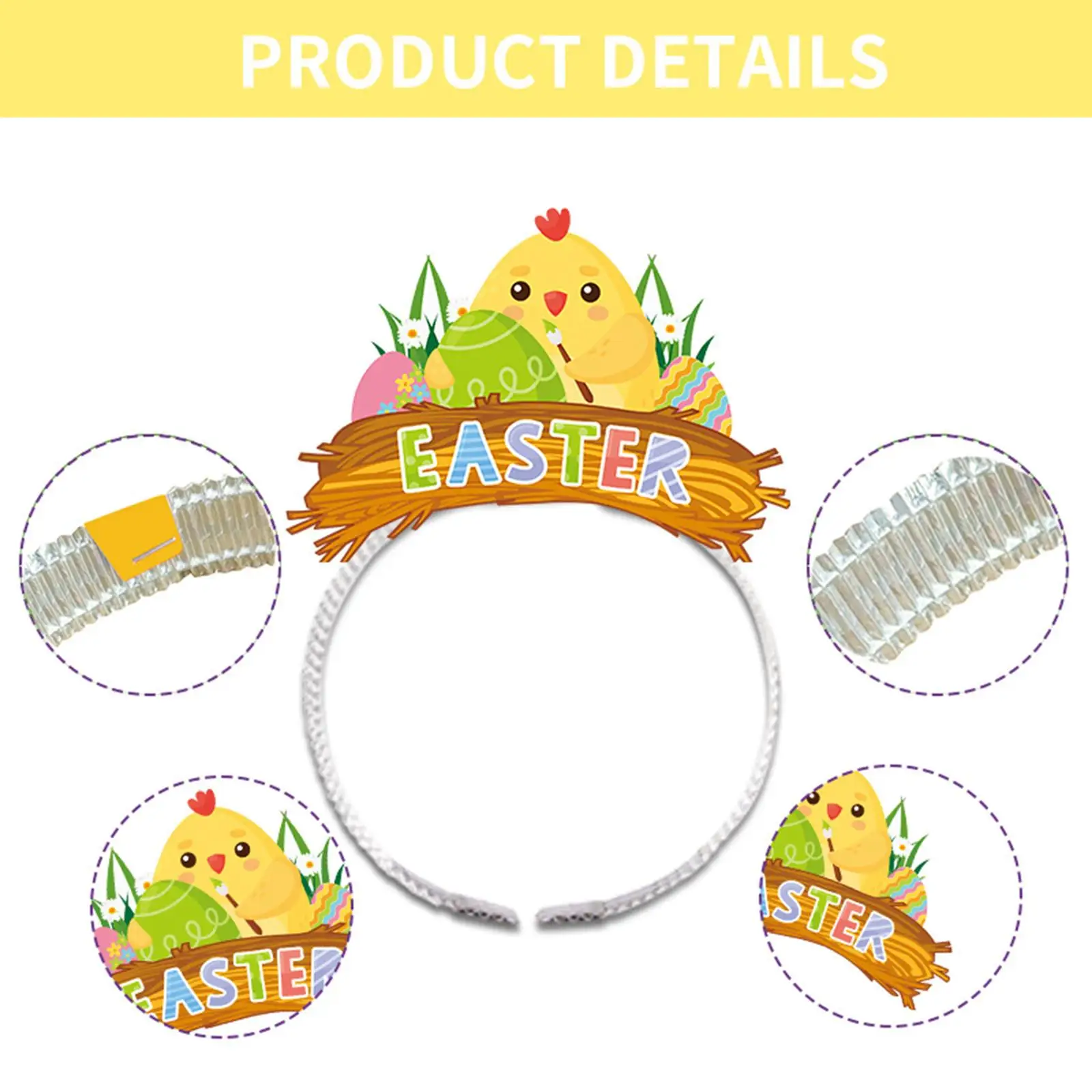 6 Pieces Easter Theme Headband Costume Accessory Decorative for Party Favors