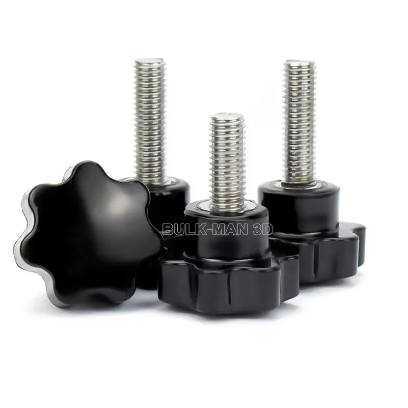 10Pcs Star Hand Knob Screws Bolt M4 M5 M6 Carbon Steel Star Shape Head Thread Clamping Thumb Handle Machine Screw