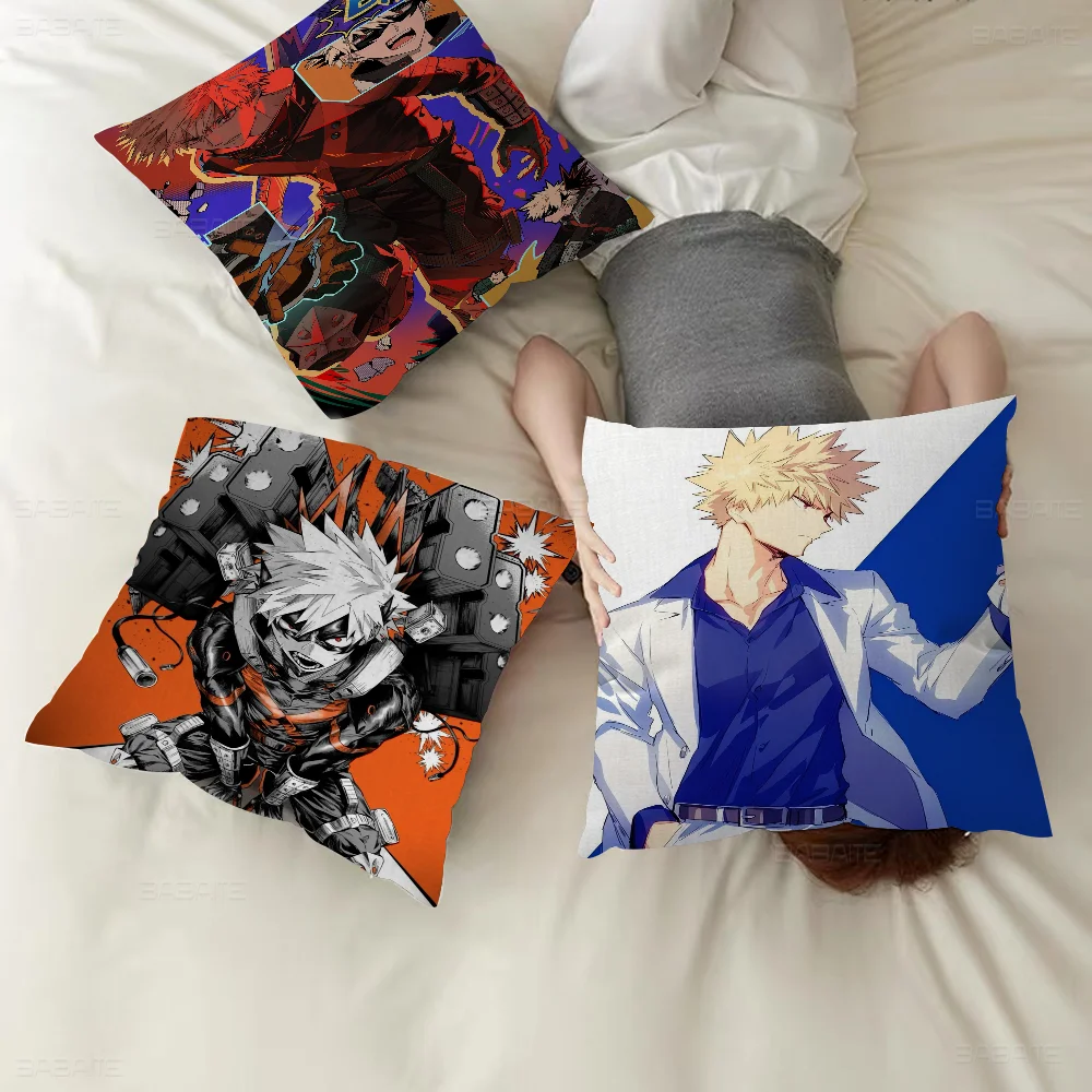 

Anime B-Bakugo K-Katsuki Pillowcase Toon Gift Cushion Cover Bedroom Home Sofa Chair Seat Decor Pillow Case