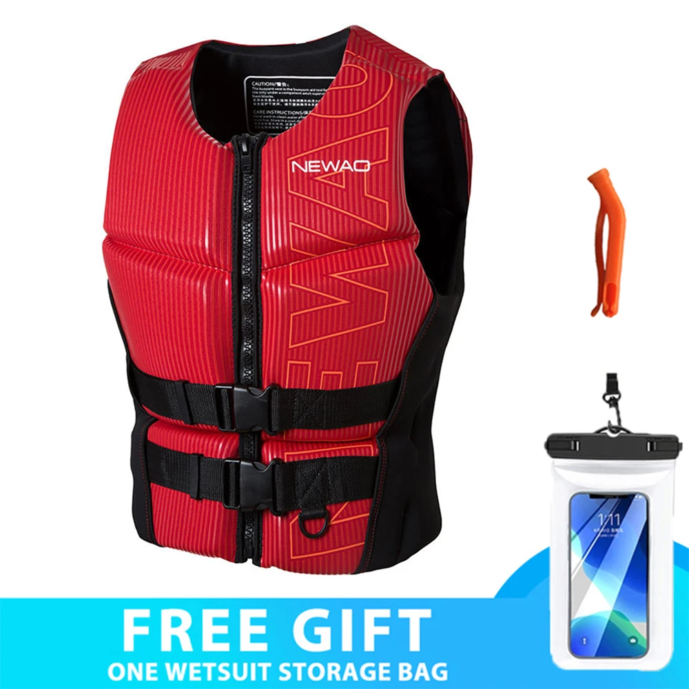 Neoprene Life Jacket Adult Professional Buoyancy Surf Vest Water Sports Kayak Motorboat Drifting Vest Rescue Lifeguard Life Vest