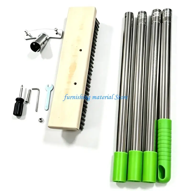 Y5GD Strong 12 Inch Wide Bristle Brush Perfect For Patio Driveway And Basement