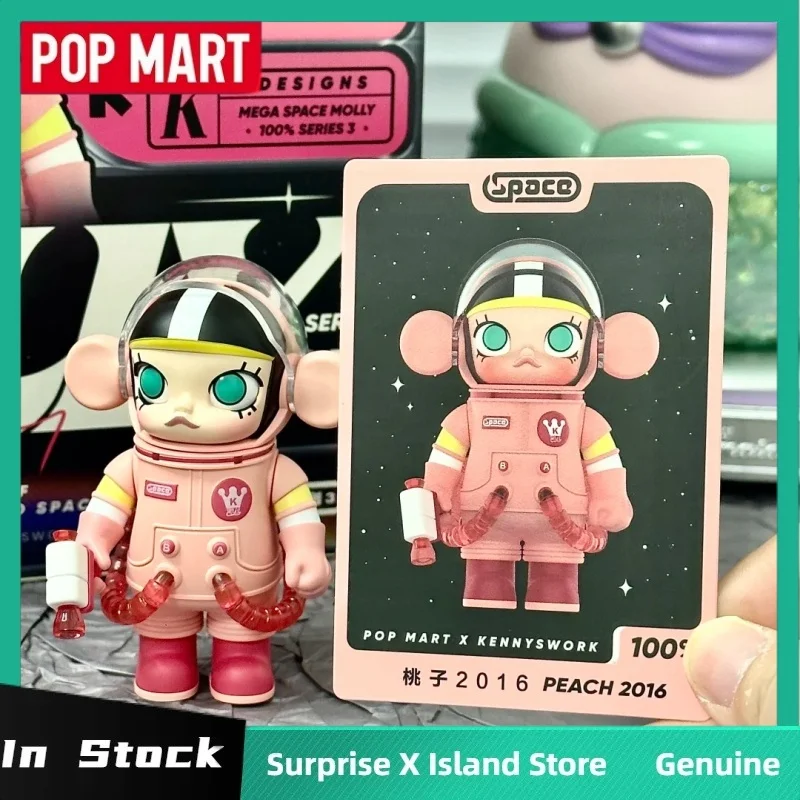 Echte POPMART Mega Space Molly 100% V3 Serie Blind Box Action Figure Model Mystery Box Collectible Trendy Speelgoed Ornament Gift