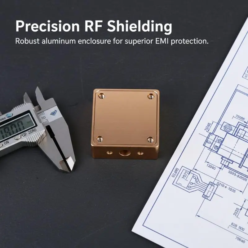 SMA Connector Aluminum Enclosure For RF Shielding Box Electromagnetic Protection For IoT Device Development Use