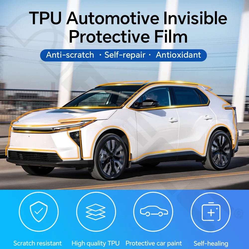 For Toyota BZ BZ4X 2026 2027 TPU Anti-Scratch Paint Protection Film Car Body Pre-cut PPF Clear Bra Resistant Invisible Sticker