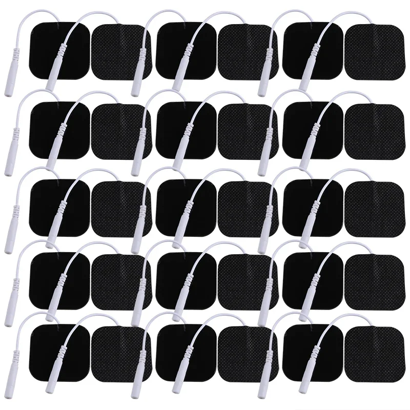 

5*5 см тканевый самоклеящийся сменный пластырь нетканые десятки электродов подушечки физиотерапия для электрического EMS массажера аксессуары