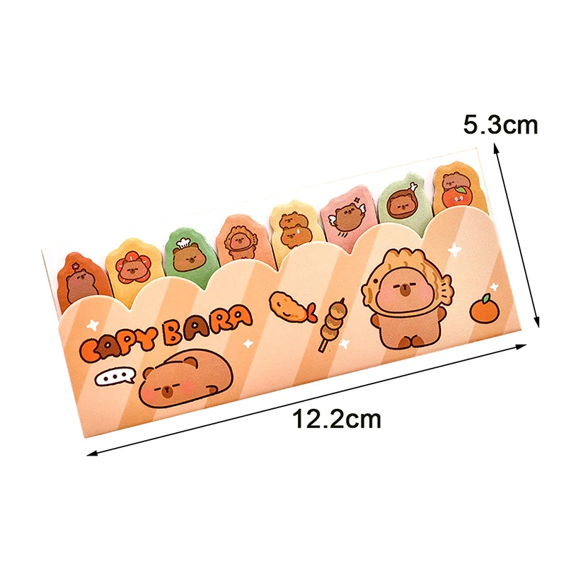 Cute Cartoon Capybara Index Sticker Test Paper Page Mark Note Paper Creative Classify Sticky Note Kawaii Planner Sticker