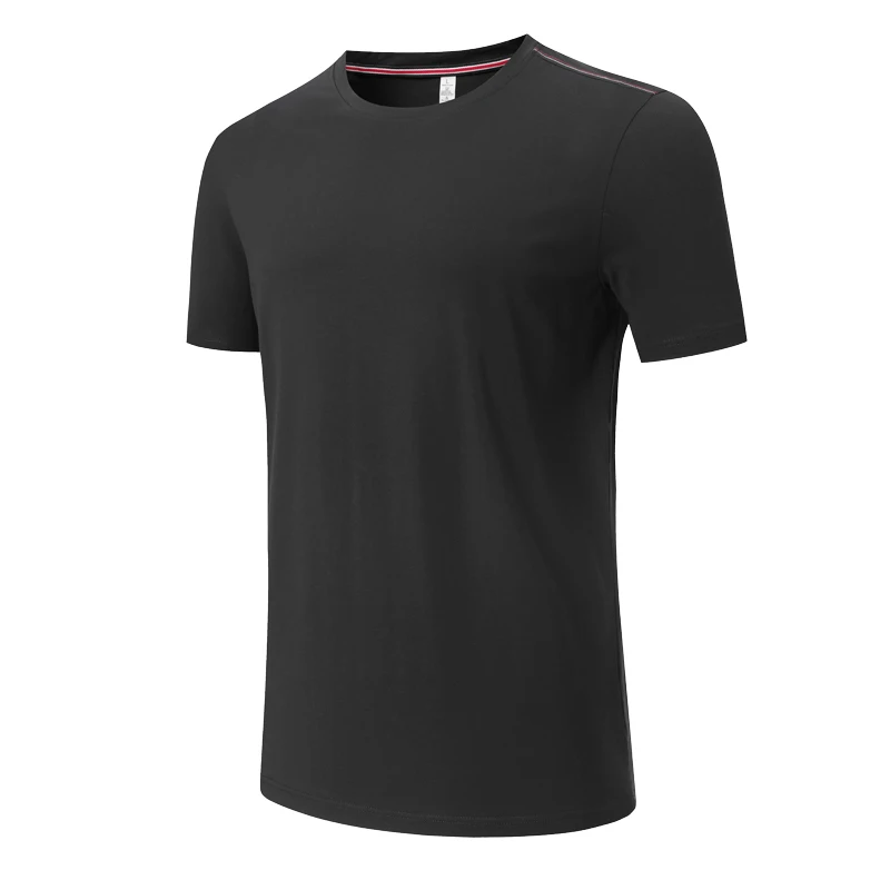 

Running Shirt Men Breathable Solid Nylon Cotton Workout Sportswear Jerseys Quick Dry Casual Gym New Training Short Sleeves