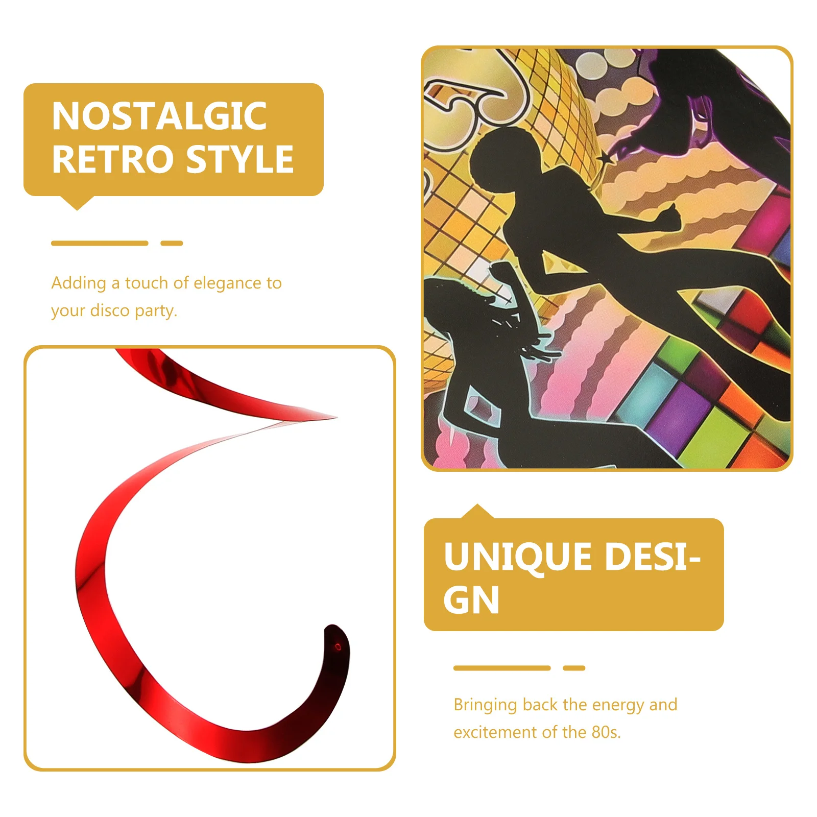 

6Pcs Hanging Swirl Spiral Decorations White Cardboard 80s Disco Party Ceiling Decor Retro Fake Records Holiday Event Supplies