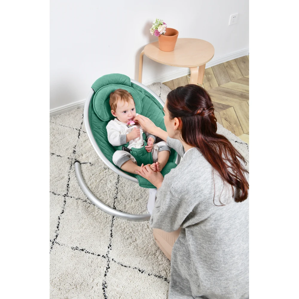 Electric Baby Bouncer for Infant,Bluetooth Baby Swing Enabled Automatic, Baby Rocker Inset Music Speaker, Baby Chair Intelligent
