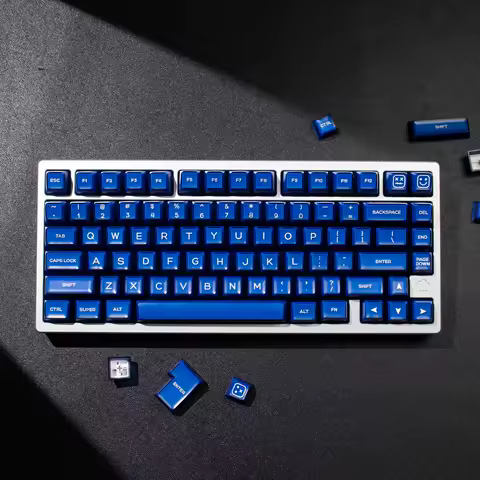 Klein Blue Translucent Keycaps Double Shot Keycaps SA Profile Custom keycaps For Mx Switches Mechanical Keyboard