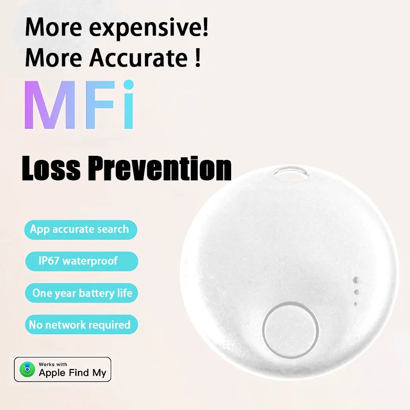 

Wireless GPS Smart Tracker Work with Apple Find My APP Anti Lost Reminder Device Car Key Pet Kids Finder for Elder Kids Pet Item