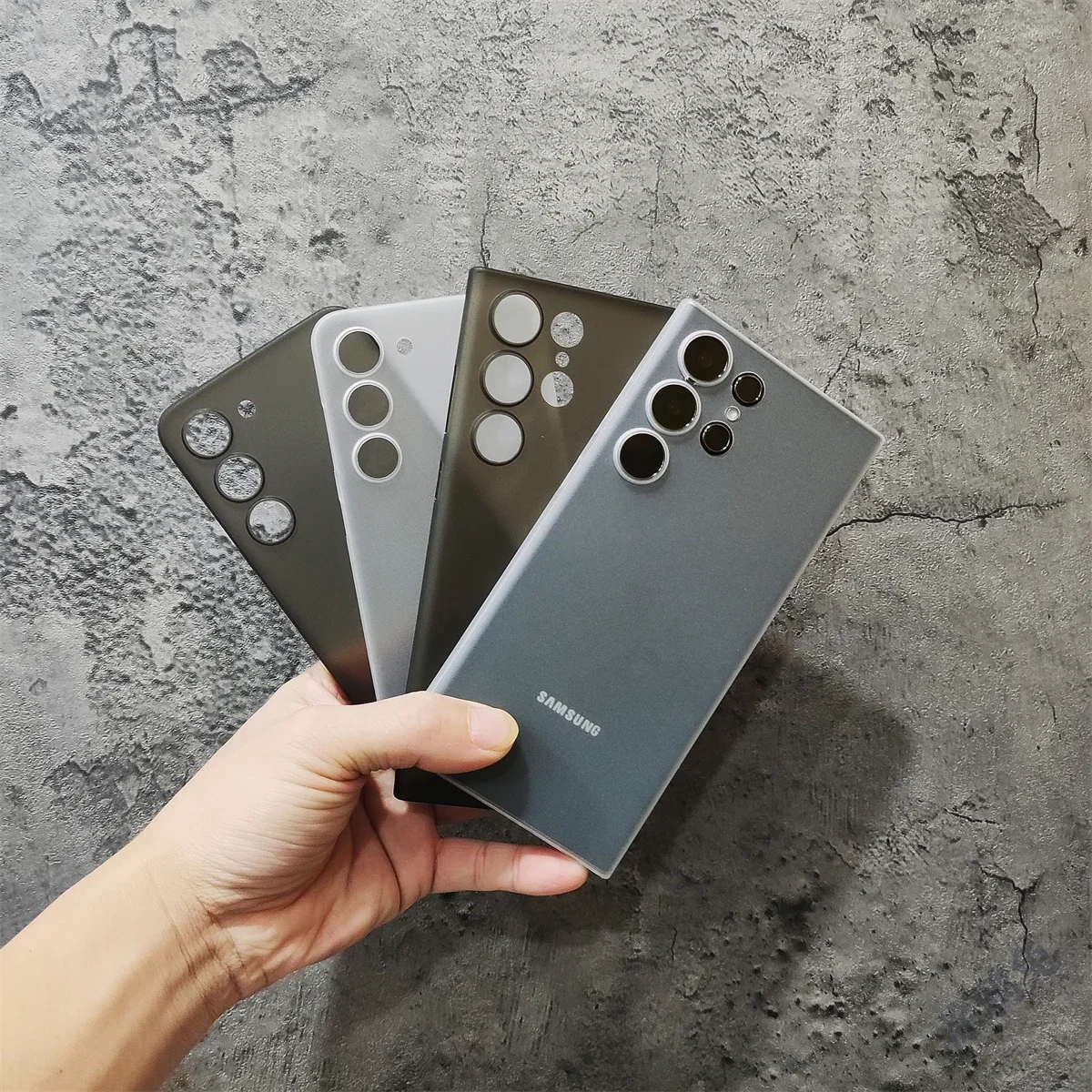 KZDOO Carbon tpu pp Carbon fiber texture PP phone Case for Samsung Galaxy S24 s23 Ultra plus Titanium grey Ultra-thin phone case
