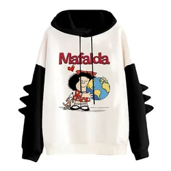 Sweat à capuche unisexe Manga Anime japonais, sweat-shirt Mafalda, sweat à capuche mignon Kawaii, Harajuku