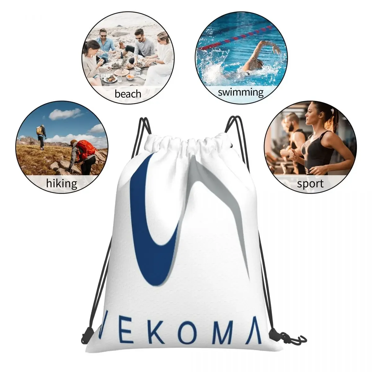 Vekoma Modern Logo zaini Multi-funzione borse portatili con coulisse borsa portaoggetti tascabile con coulisse borsa per libri per uomo donna