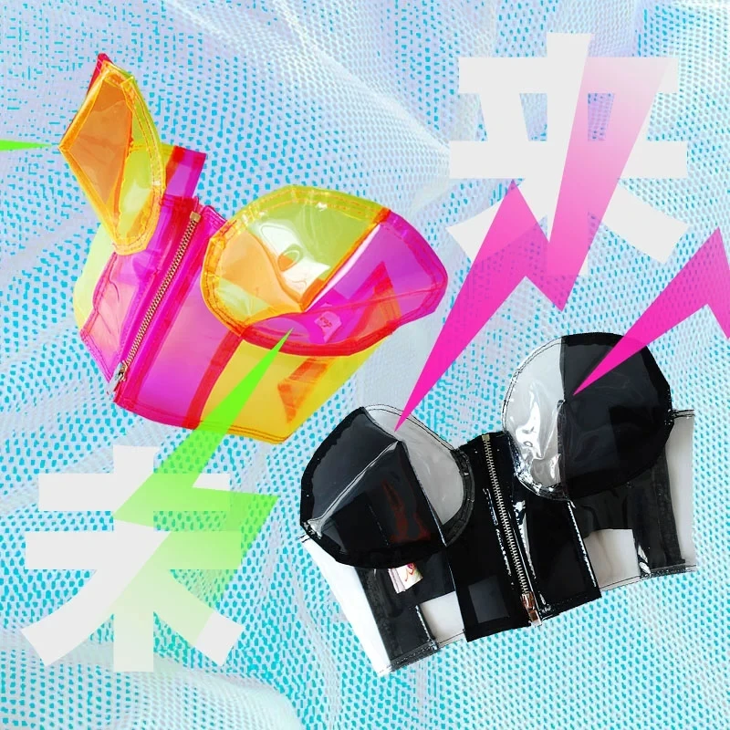 

Ручная работа Live sShow Танцевальные костюмы Бюстгальтер Топ Панк-рок DJ Club