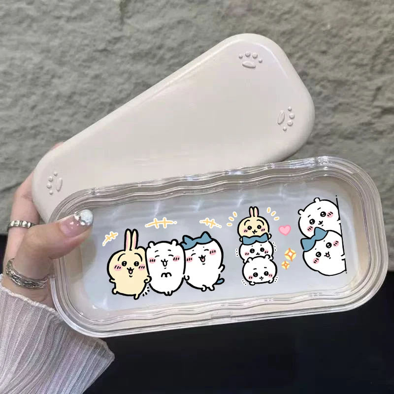 حافظة نظارات واقية ذات هيكل صلب كرتوني من Chiikawa، صندوق تخزين محمول أنيق لطيف للنساء، هدايا واقية للنظارات القراءة