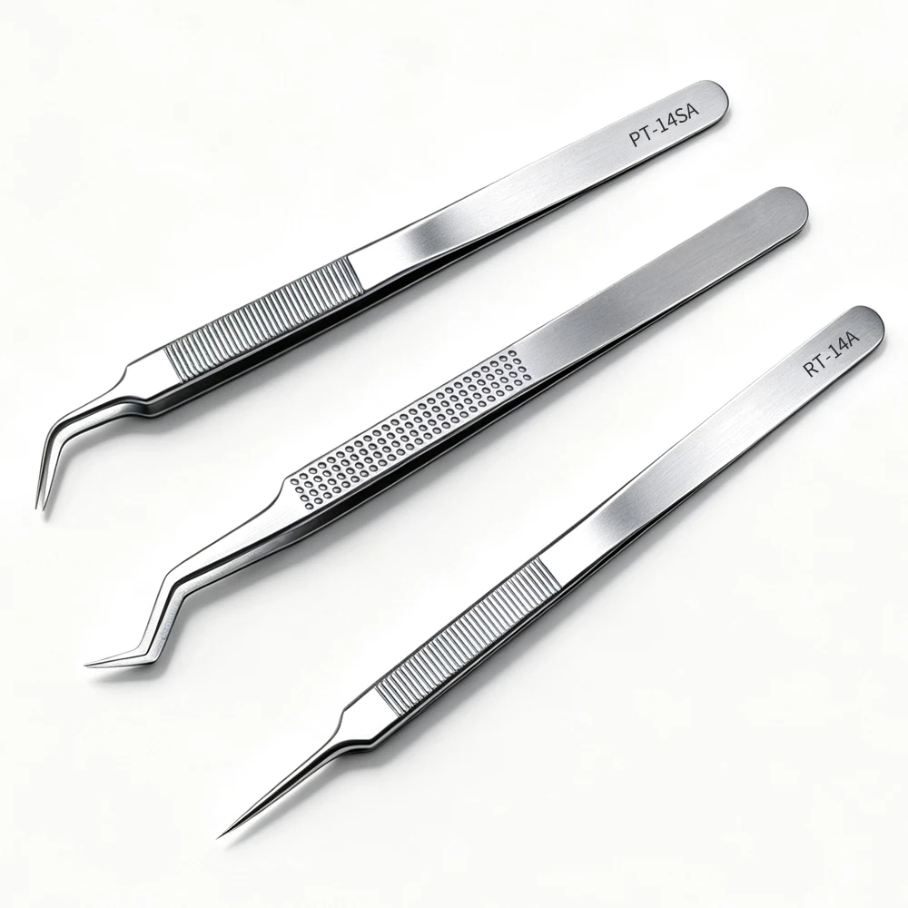 LEFAVOR Precision Tweezers Tin Positioning Tweezers for Precise Clamping of Tin Wire Non-Slip and Wear-Resistant Made of Steel