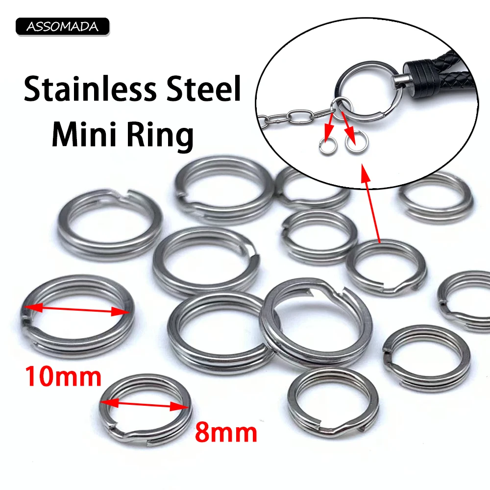 

50pcs 8/10mm Stainless Steel Open Jump Rings Double Loops Split Rings Connectors For DIY Jewelry Making Accessories Handmade