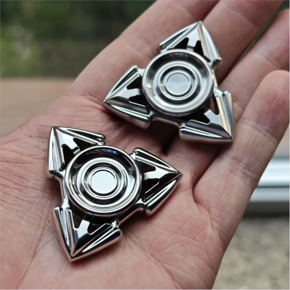 Q EDC Trident Dreiblatt-Fidget-Spinner, Handhabung, Gefühl, Metall-Fidget-Spielzeug für Erwachsene, Neuheitsspielzeug, Büro-Schreibtisch-Zubehör