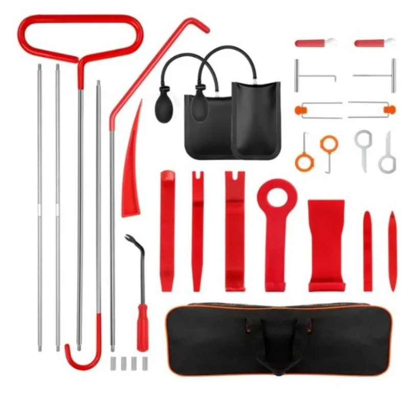 Professional Car Wedge Pump & Long Reach Grabber Kit – Thickened Air Cushion for Emergency Door Unlock & Locksmith Repairs